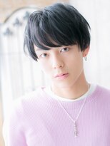 モッズヘア メン 新所沢店(mod's hair men)&nbsp;ブラック爽やかフルバングくせ毛風スマートマッシュe新所沢