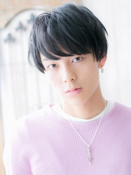モッズヘア メン 新所沢店(mod's hair men) ブラック爽やかフルバングくせ毛風スマートマッシュe新所沢