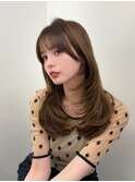 大人かわいい韓国レイヤーヘア