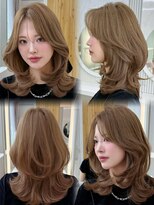 アフロートリノ(AFLOAT Leino)&nbsp;朝3分で簡単かわいい◎韓国ミディアムレイヤー