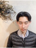センターパートプラスフェード刈り上げ