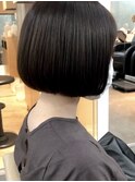 10代20代30代大人かわいい暗髪ワンレングスAラインボブ(徳竹)