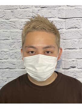 ビューティドレッセヤマノ 池袋パルコ(Beauty Dresse YAMANO) メンズカット/ブロンド×ベリーショート/30代/ハイトーンカラー