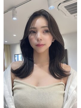 レーヴバイロンド 仙台(Reve by Lond) ミディアムレイヤーカット学割髪質改善縮毛矯正ダークアッシュ