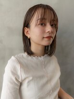 ケアリー 武蔵小杉(Carelly)&nbsp;大人かわいい前髪セシルカットココアブラウンフリンジウェーブ