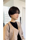 マッシュ 丸おしゃれ シースルーバング 耳かけ ショート 可愛い
