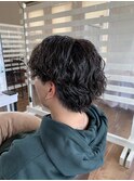 スパイラルパーマ／メンズ刈り上げなし/メンズパーマ