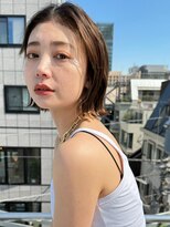 サンドシーン(sand scene)&nbsp;20代30代40代丸みショートボブマッシュ前下がりレイヤー