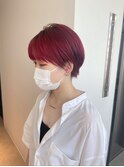 赤髪　レッドカラー　チェリーレッド　堀江ショート