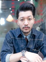 イオ 本厚木(io)&nbsp;七三刈り上げアッシュブラックビジネスメンズカット