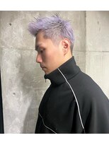 ガルボ ヘアー(garbo hair)&nbsp;メンズ　ベリーショート　刈り上げ　薄紫　ペールパステル
