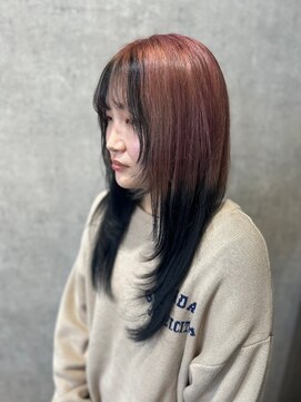 ヘアーワークス ボナ(HAIR WORKS bona.) 艶感ロング×髪質改善ケアカラー/ダブルカラー/姫カットレイヤー