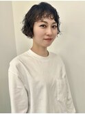 ミニボブ×リッジパーマ