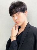 爽やかメンズ☆ビジネスショートマッシュ黒髪透明感カラー
