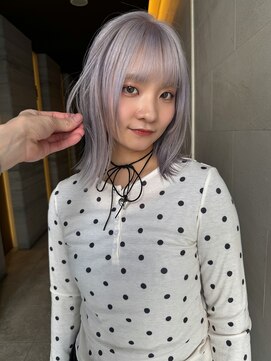 リノート バイ エゴル 太田川(Linoet by ENGOL) ホワイトラベンダー/ハイトーンカラー／ボブカット