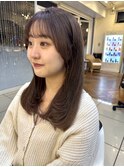 10代20代暗めラベンダーカラーローレイヤースタイル