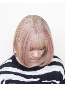 ルプラ ガーデン(le-pla garden) ピンク+ベージュ#ケアブリーチ#ダブルカラー#髪質改善カラー