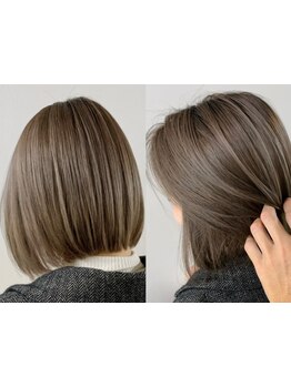 【京橋】白髪を活かした自然なカラーが人気！髪の負担を抑え、透明感のある仕上がりに♪