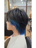 インナーカラーミディアムウルフ