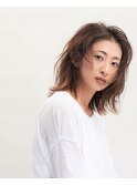 大人の抜け感ミディ [大宮美容室]/ラフ/波巻き/ふんわりカール