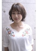 ショート 外ハネ ミックス巻き