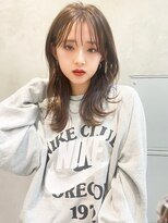 表参道 roijir シースルーバング×ベージュ系カラー