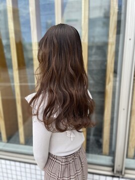 ルフレ 新宿本店1st(Reflet) 《透明感カラー×波ウェーブ》#新宿#新宿三丁目#髪質改善