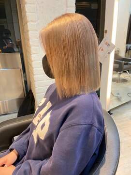 インク サカエ(inq sakae) 切りっぱなしボブ×ブロンド☆