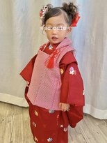 ミテ(MiTe)&nbsp;アレンジヘアセット　七五三ヘア　七五三着付け　3歳　被布着付