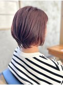 大人可愛い暖色カラー艶髪20代30代40代ピンクブラウン