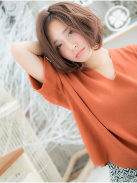 モッズヘア 越谷(mod's hair) センターパートフレンチガーリー前下がりボブh2越谷30代40代!