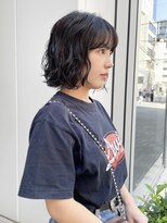 カフ(CAF)&nbsp;【CAF 照下　黒髪ミニボブパーマ】