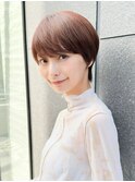 30代40代50代ショート前髪あり丸みショート顔周りレイヤー表参道