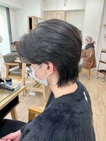 ネオリーブ クーロ メゾン 横浜(Neolive curro Maison)&nbsp;韓国風　フェザーパーマ×黒髪ツーブロック襟足残しMEN’S HAIR