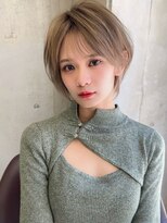 ロンドローズ 名古屋(Lond damaskRose)&nbsp;ブリーチ 学割 オリーブベージュ レイヤーカット リタッチ123
