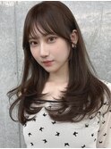 憧れ韓国くびれヘア/顔まわりカットレイヤーカット艶髪黒髪