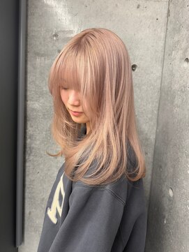 ビューズ(VIEWS) レイヤーカットピンクベージュピンクブロンドケアブリーチカラー