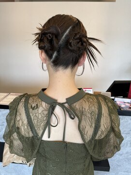 メデル(mederu) カチモリヘアアレンジヘアセットお呼ばれヘアアレンジ結婚式ヘア