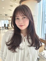 ザック ヴィ(ZACC  vie)&nbsp;ロングレイヤー/チェリーブラウン/流し前髪/シースルーバング