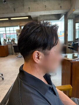 タメ(tame-) サーフカール/フェザーパーマ/ブルーブラック【都賀/メンズ】