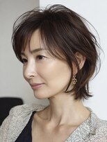 ハーツ(Heart's)&nbsp;白髪ぼかし脱白髪染め似合わせショートボブ40代50代60代