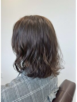 リレーション(Relation) 20代30代40代ゆるふわ無造作ミディアム×オリーブグレージュ