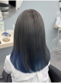 【インナーカラー】ブルーカラー/グレージュ/デザインカラー
