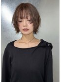 ブリーチなしダブルカラー + bob