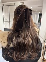 ナリー 裏寺(Nary)&nbsp;ベージュハーフアップ/平/Nary裏寺/京都美容室