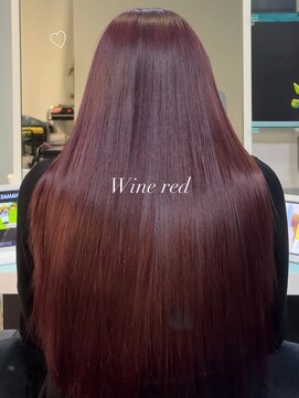 アグ ヘアー ドルチェ 静岡青葉通り店(Agu hair dolce) 艶感ボルドーワインロング