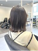 切りっぱなしボブ　外ハネボブ　縮毛矯正