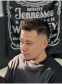 ベリーショート　スキンフェード　グリース仕上げ