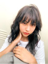 ヘアサロンM 新宿 顔まわりレイヤー☆アッシュブラウンミディアム