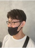 ツーブロックサイドパートナチュラル黒髪ショートヘア【新大阪】